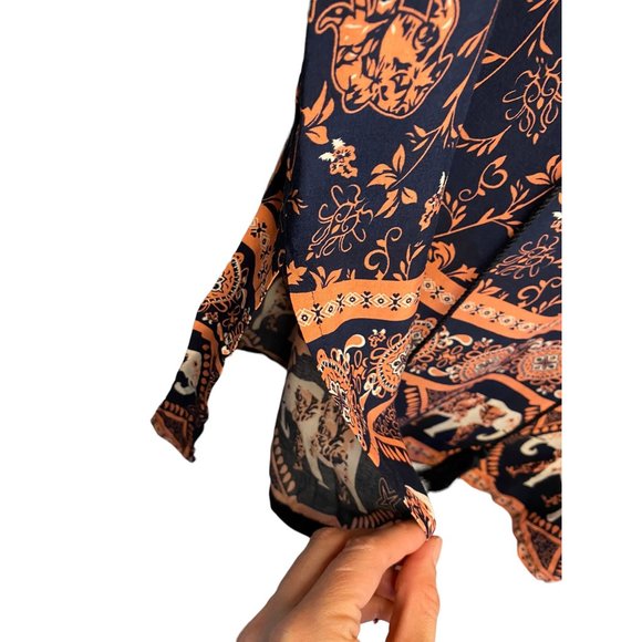 Blossom by P Peasant Top Elephant Print Women's M - Picture 5 of 11